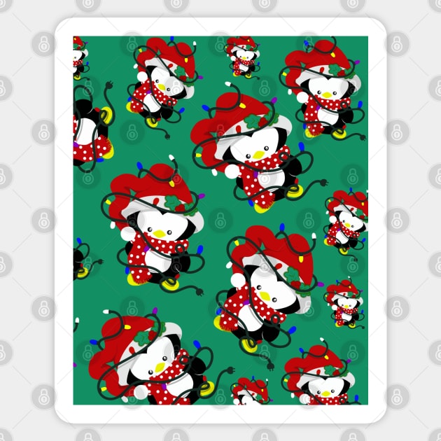 CHRISTMAS PENGUINS Sticker by MAYRAREINART